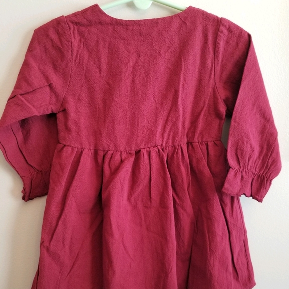 Red Maroon button down dress - Picture 2 of 3